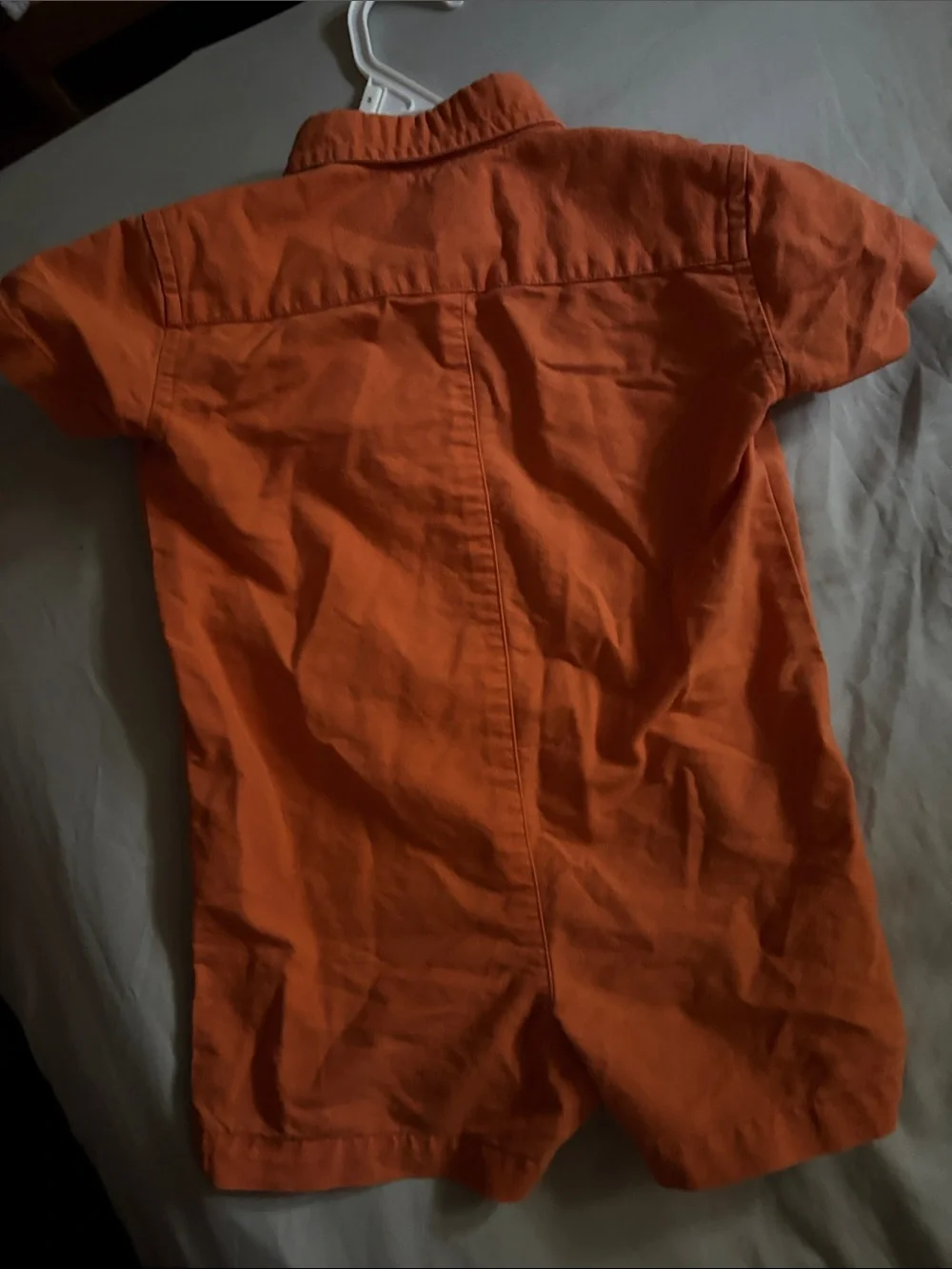 Ralph Lauren Orange Short-Sleeve Button Romper size 12 months